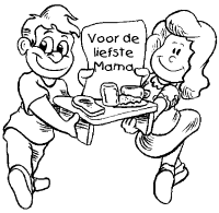 A coloring page of mothers day